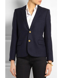 Женский темно-синий пиджак от Saint Laurent