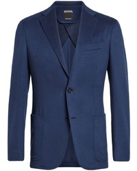 Мужской темно-синий пиджак от Zegna