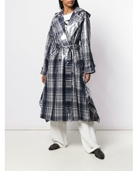 Женский темно-синий плащ в клетку от Sport Max Code