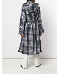 Женский темно-синий плащ в клетку от Sport Max Code