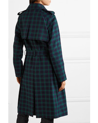 Женский темно-синий плащ в клетку от Rokh