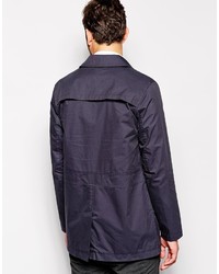 Мужской темно-синий плащ от Asos