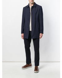 Мужской темно-синий плащ от Corneliani