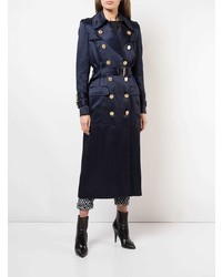 Женский темно-синий плащ от Balmain