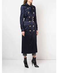 Женский темно-синий плащ от Balmain