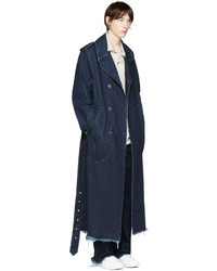 Мужской темно-синий плащ от Marques Almeida