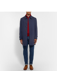 Мужской темно-синий плащ от Canali