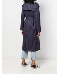 Женский темно-синий плащ от Semicouture