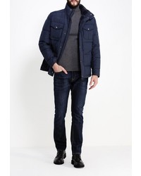 Мужской темно-синий пуховик от Boss Orange