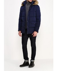 Мужской темно-синий пуховик от Cortefiel