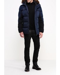 Мужской темно-синий пуховик от EA7