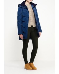 Женский темно-синий пуховик от FIVE seasons