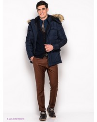 Мужской темно-синий пуховик от Fred Mello