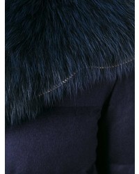 Женский темно-синий пуховик от Herno