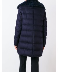 Женский темно-синий пуховик от Herno