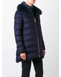 Женский темно-синий пуховик от Herno