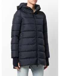 Женский темно-синий пуховик от Herno