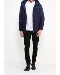 Мужской темно-синий пуховик от Lacoste