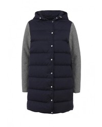 Женский темно-синий пуховик от Lacoste