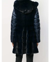 Женский темно-синий пуховик от Liska