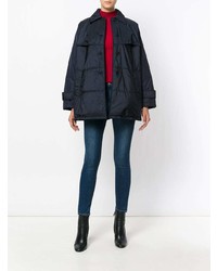 Женский темно-синий пуховик от Prada