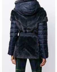 Женский темно-синий пуховик от Liska