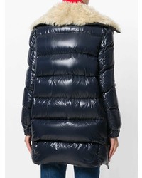 Женский темно-синий пуховик от Moncler Grenoble