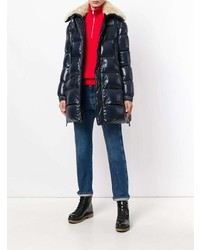 Женский темно-синий пуховик от Moncler Grenoble