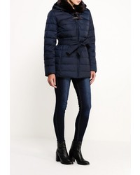 Женский темно-синий пуховик от Tom Farr