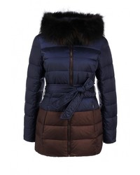 Женский темно-синий пуховик от Tom Farr