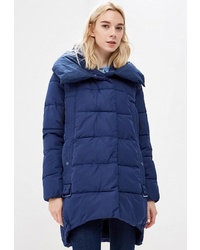 Женский темно-синий пуховик от Tom Farr