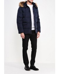 Мужской темно-синий пуховик от Trussardi Jeans