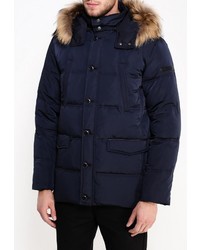 Мужской темно-синий пуховик от Trussardi Jeans