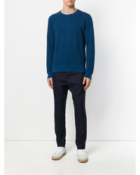 Мужской темно-синий рваный свитшот от Dondup