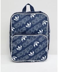 Женский темно-синий рюкзак из плотной ткани с принтом от adidas Originals