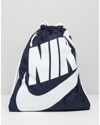 Мужской темно-синий рюкзак из плотной ткани с принтом от Nike