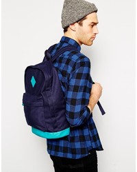 Мужской темно-синий рюкзак из плотной ткани от Asos