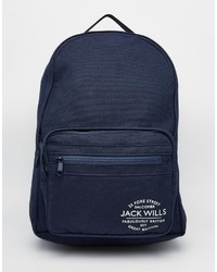 Женский темно-синий рюкзак из плотной ткани от Jack Wills
