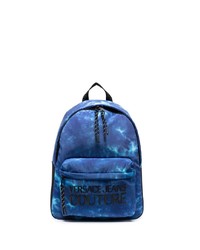 Мужской темно-синий рюкзак из плотной ткани от VERSACE JEANS COUTURE