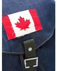 Мужской темно-синий рюкзак с вышивкой от DSQUARED2