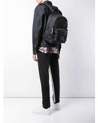 Мужской темно-синий рюкзак с камуфляжным принтом от Coach