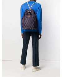 Мужской темно-синий рюкзак с принтом от Fefè