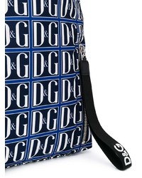 Мужской темно-синий рюкзак с принтом от Dolce & Gabbana