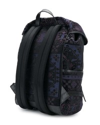 Мужской темно-синий рюкзак с принтом от Etro