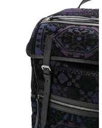 Мужской темно-синий рюкзак с принтом от Etro