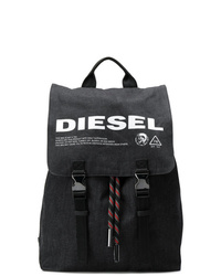Мужской темно-синий рюкзак с принтом от Diesel