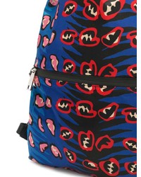 Мужской темно-синий рюкзак с принтом от Fendi