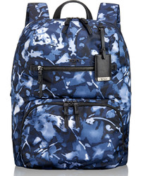 Темно-синий рюкзак с цветочным принтом