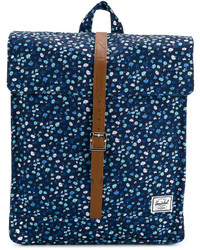 Женский темно-синий рюкзак с цветочным принтом от Herschel
