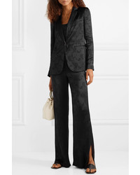 Женский темно-синий сатиновый пиджак от Theory